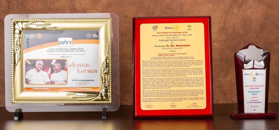 Kaliyuga Karnan Award Rotary International